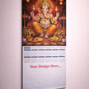 श्री गणेश जी पिक्टोरियल वॉल कैलेंडर 2026 (Size: 10.5 × 21 इंच)
